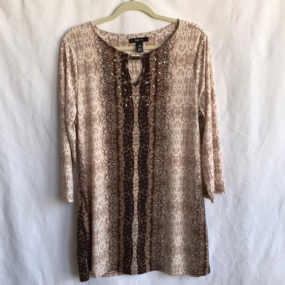 Style & Co. elongating animal print dress, size L - Picture 1 of 10